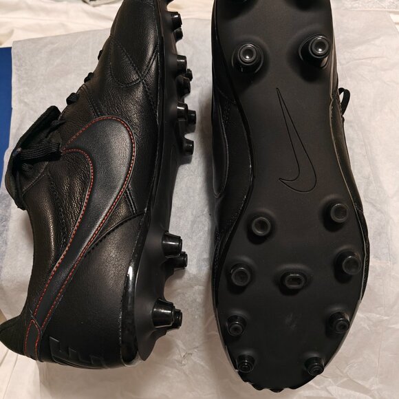 Nike Premier Kangaroo Leather II FG Black Soccer Cleats  Size 12, Black/Red main image 11